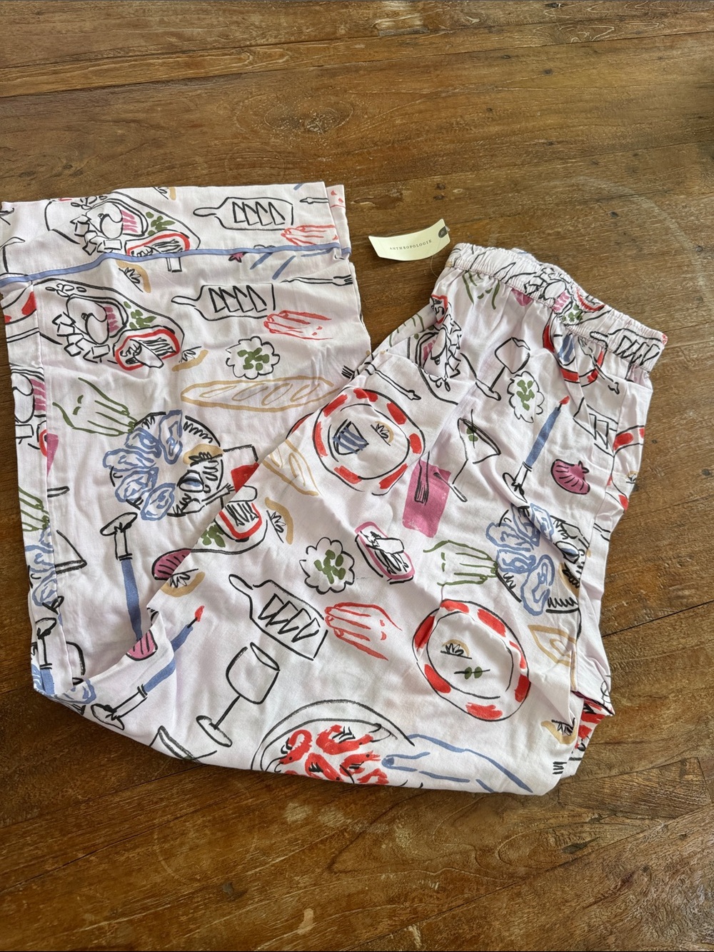 LyreBird Pale Pink Flannel Pajama Pants